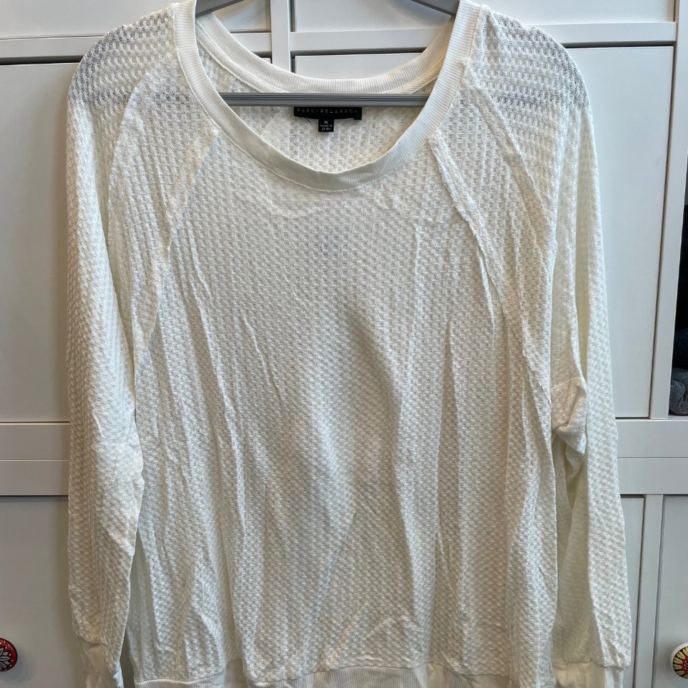 Soft thin white sweater